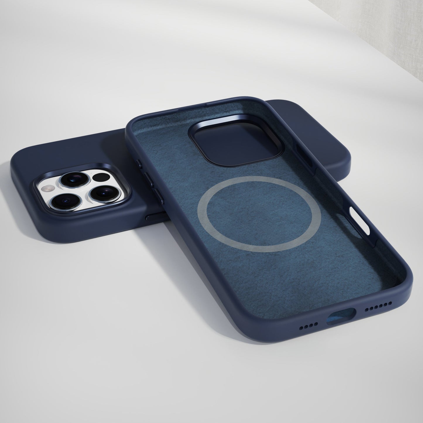 Funda de silicona para iPhone 16 con MagSafe Nature Negro Comma