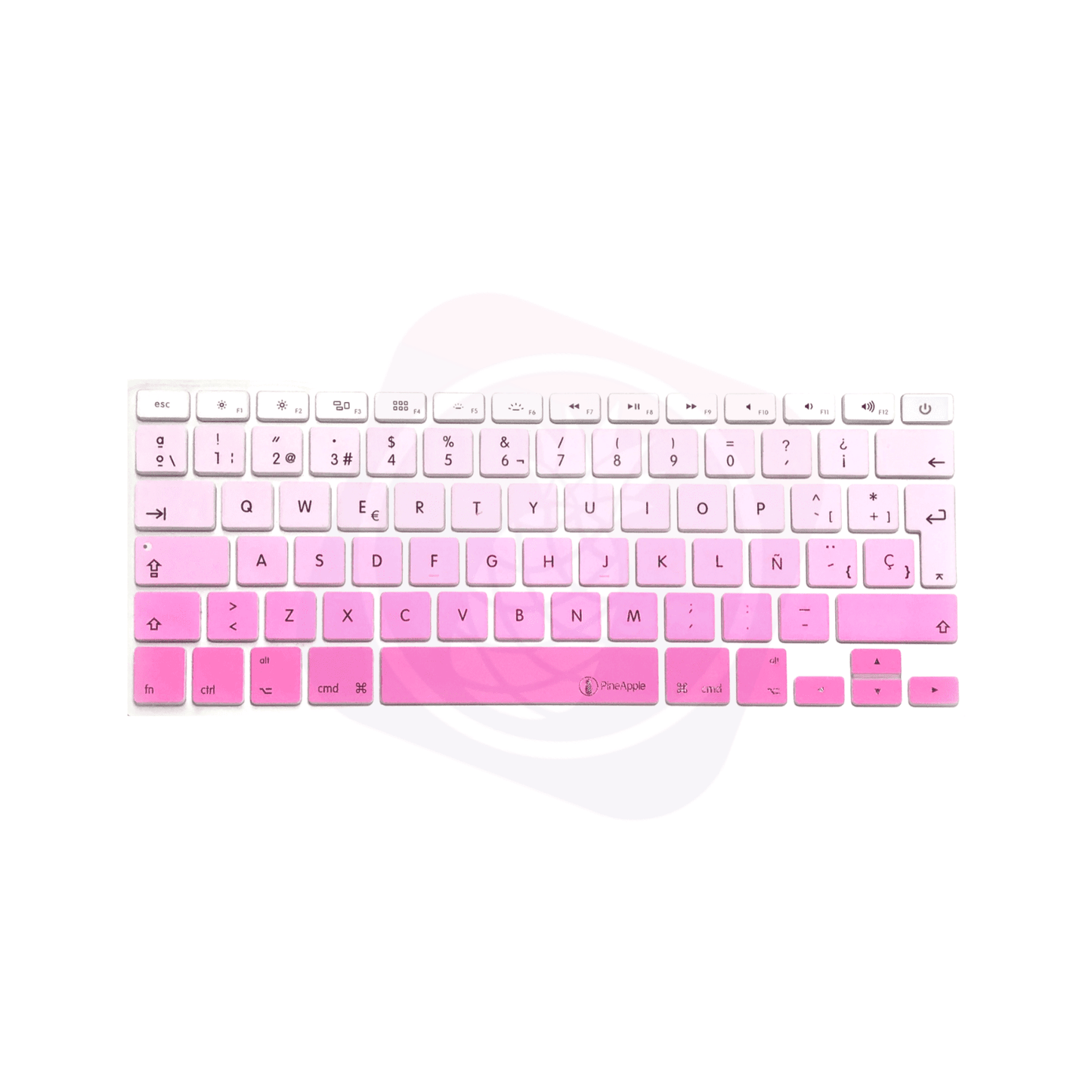 Protector Teclado Macbook Degradé Rosado Claro