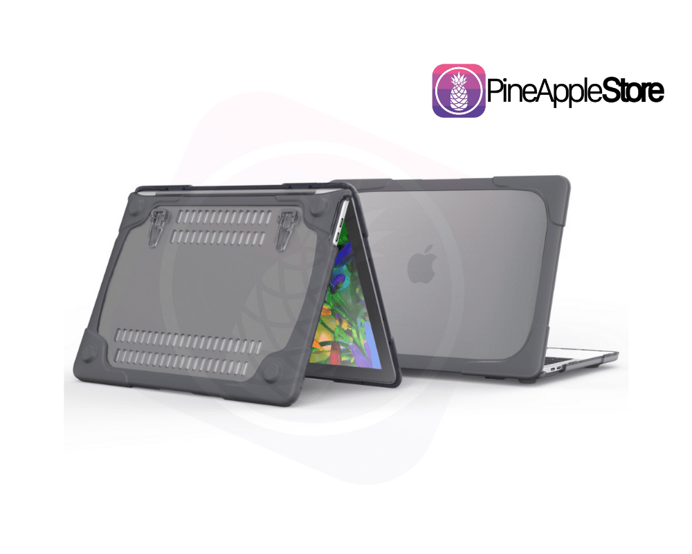 Protector Externo Macbook New Air RETINA 13.3´ Reforzado Gris Oscuro (Con Touch ID A1932/A2179/A2337 M1)