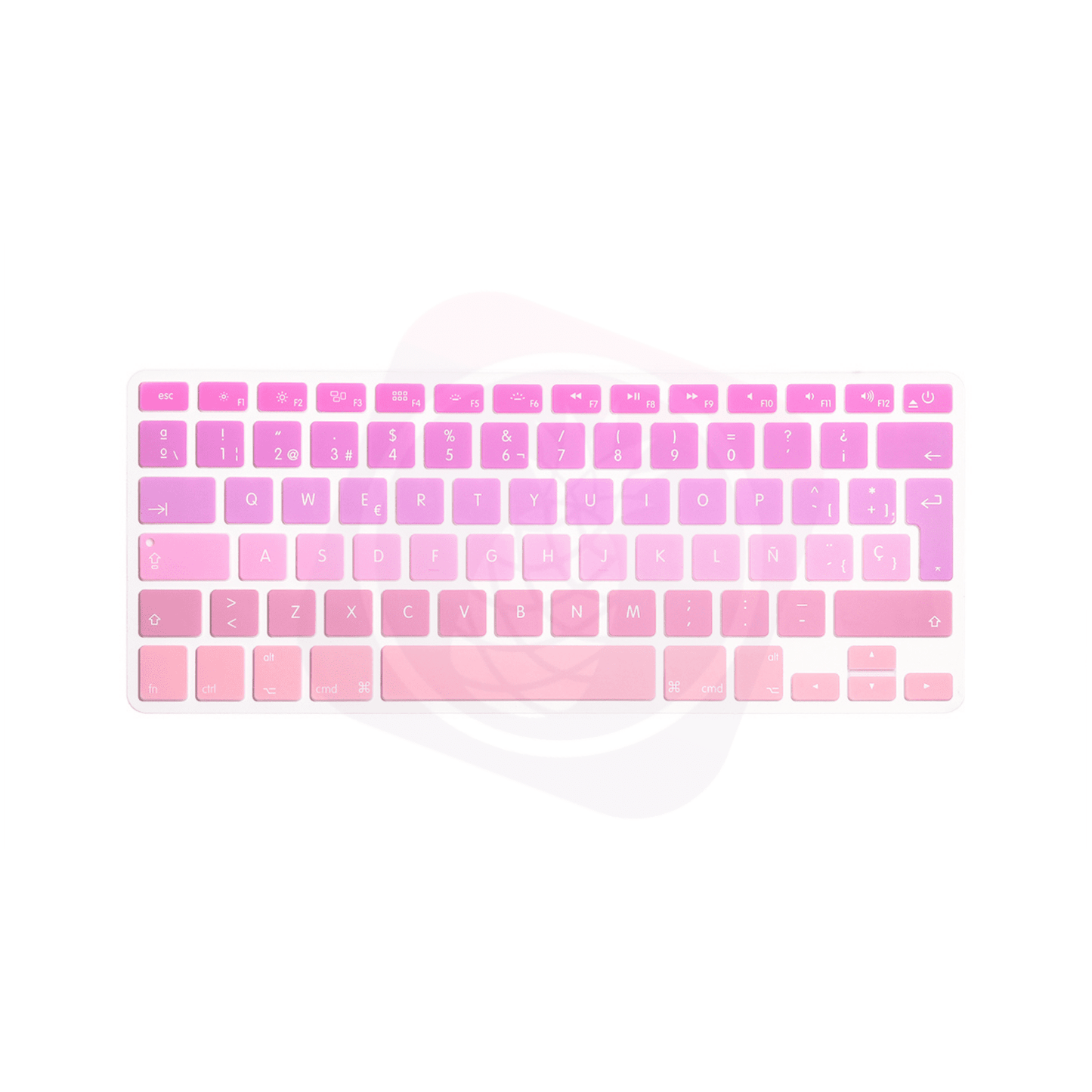 Protector Teclado Macbook Degradé Rosado Claro