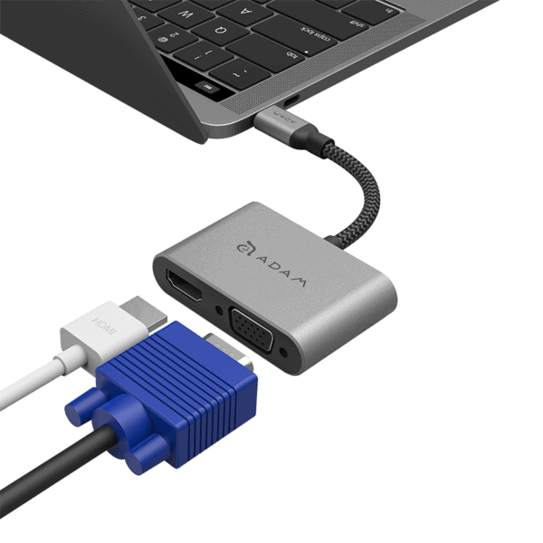 Adaptador USB-C a HDMI / VGA 2 en 1 CASA Hub VH1 Adam Elements