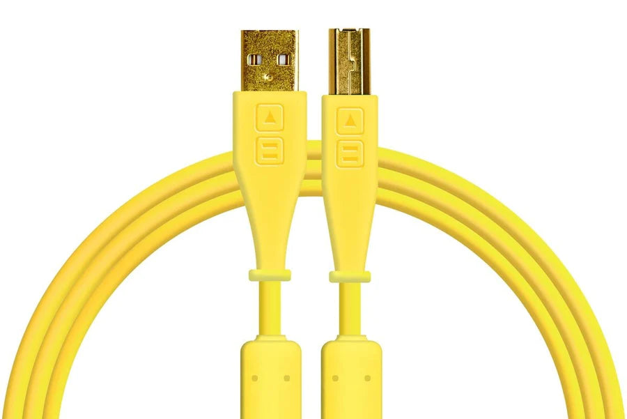 Cable USB-A a USB-B 1.5 Metros Amarillo Chroma DJTechtools