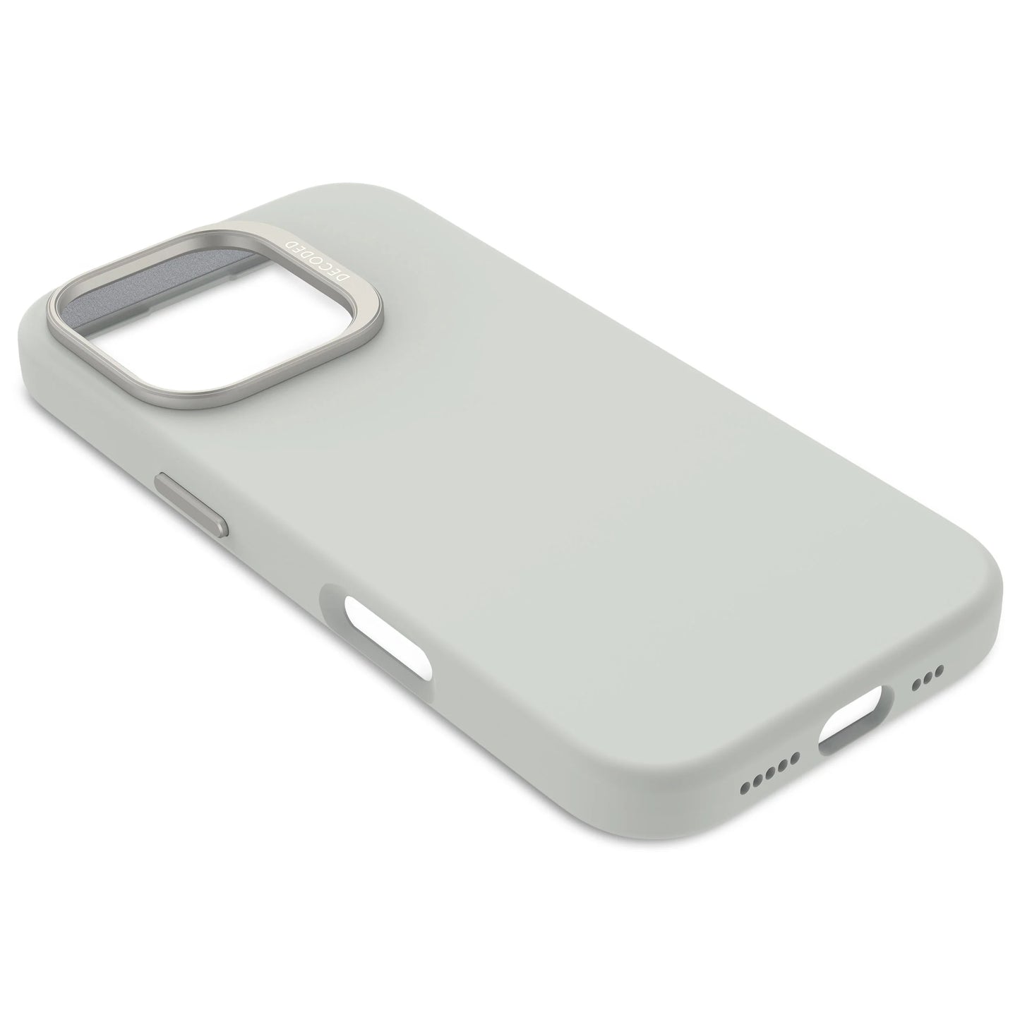 Funda de silicona para iPhone 16 Pro Max con MagSafe Stone Grey Decoded