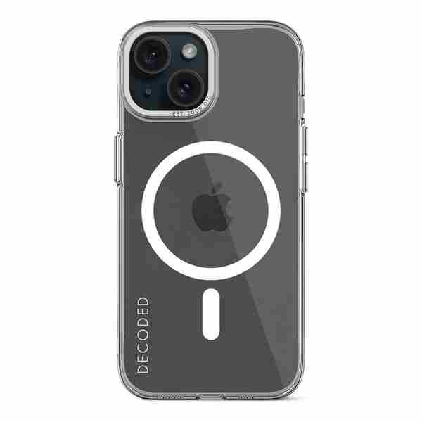Funda Recycled Plastic Grip para iPhone 15 con MagSafe Transparente Decoded
