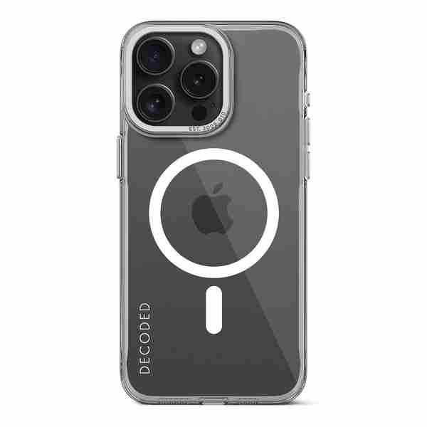 Funda Recycled Plastic Grip para iPhone 15 Pro Max con MagSafe Transparente Decoded
