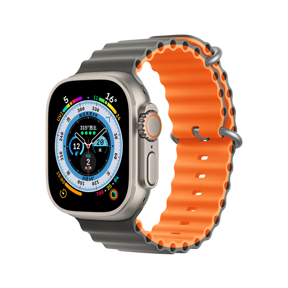 Pulsera para Apple Watch Deluxe Series Sport6 Gray/Orange 38-40-41-42mm Devia