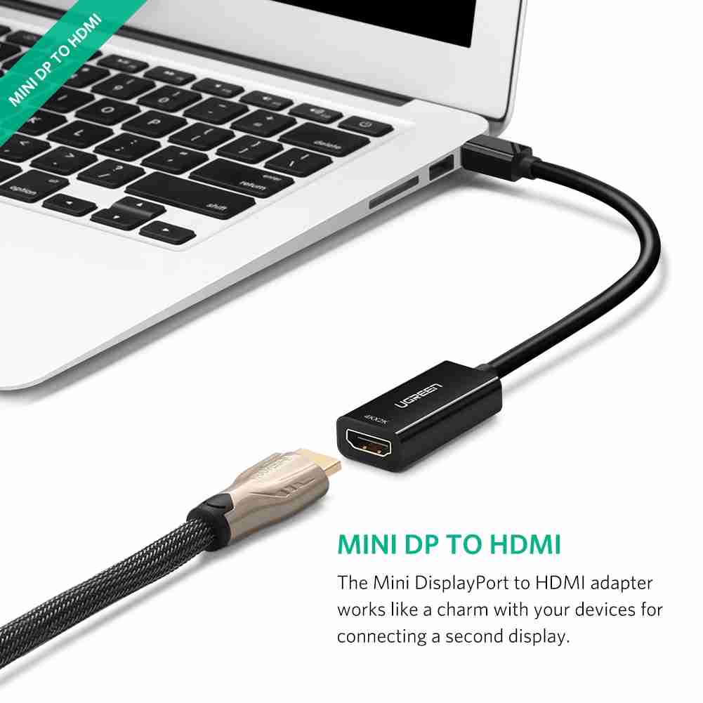 Adaptador Mini DisplayPort/Thunderbolt a HDMI 4K Ugreen Black