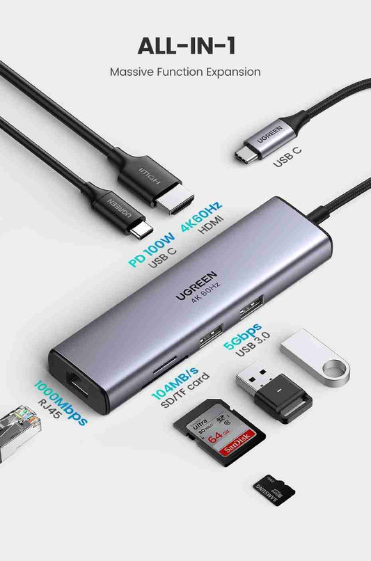 Hub USB-C 7 en 1 Ugreen (HDMI 60HZ)