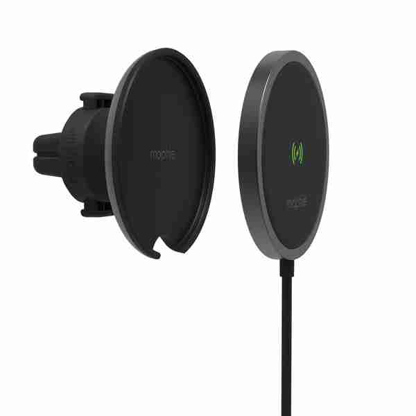 Soporte para auto Snap+ Wireless Vent Mount con cargador inalámbrico y MagSafe Mophie