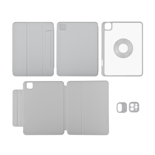 Funda 360° para iPad Air 4/5 10.9´- iPad Air 11´ M2/M3 - iPad Pro 11´ 2da 3ra 4ta Gris Comma