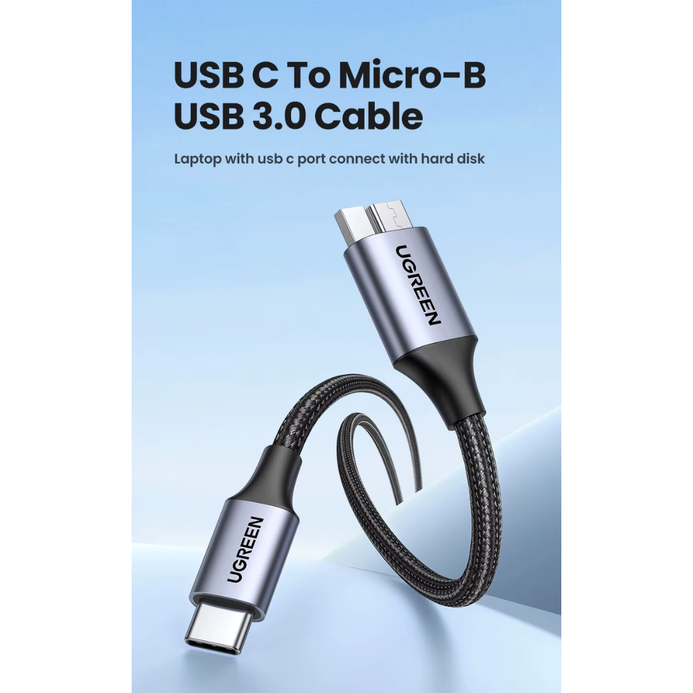Cable USB-C a Micro-B 3.0 tejido 1 metro Ugreen