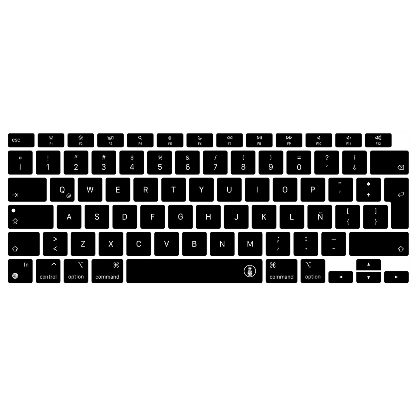 Protector Teclado para Macbook Air 13.3´ 2020 (A2337 M1) Negro