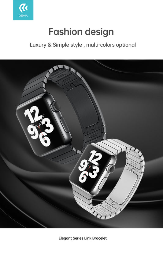 Pulsera para Apple Watch Elegant Series Link Bracelet Silver 38-40-41-42mm Devia