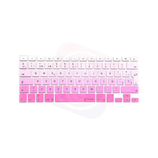 Protector Teclado Macbook Degradé Rosado Claro