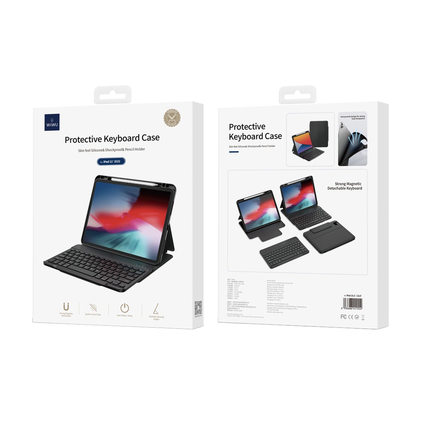 Funda con Teclado para iPad Air 4/5 10.9″ Air 11´ / Pro 11″ Inglés WIWU