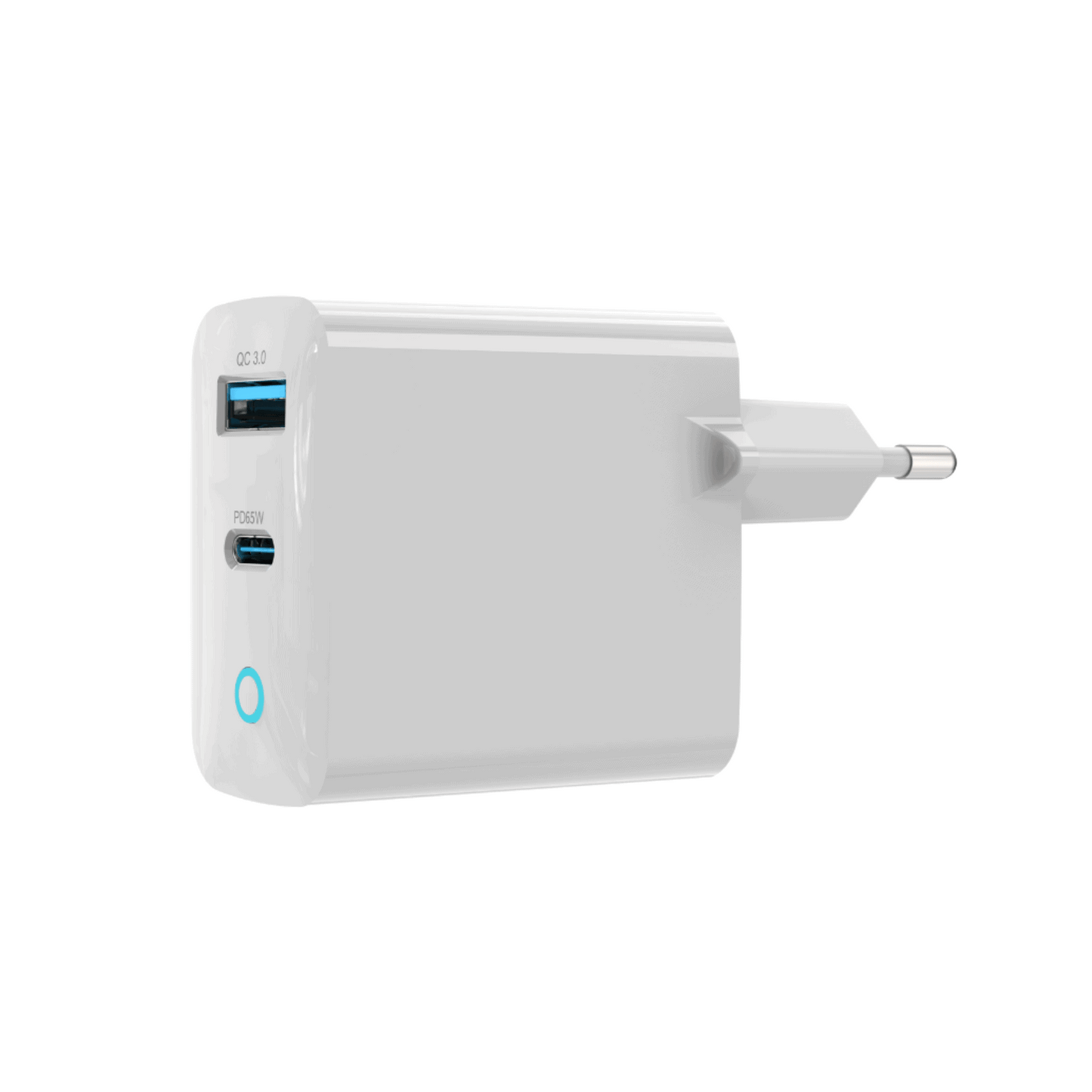 Cargador USB-C + USB-A con cable de carga de 65w Devia