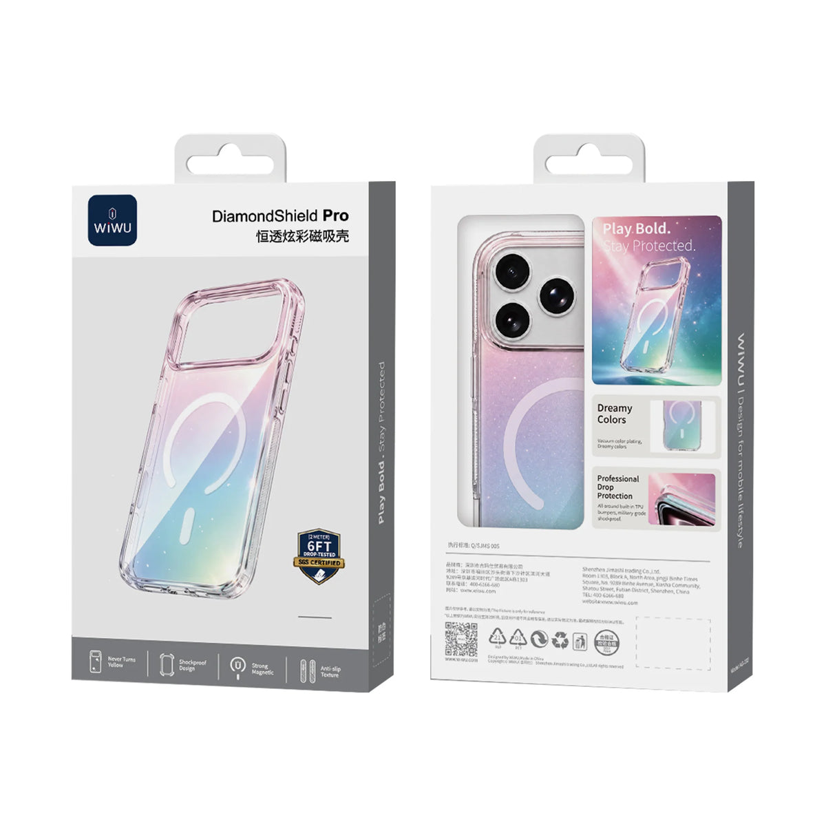 Funda para iPhone 17 Pro Max/ 18 Pro Max con MagSafe Diamond Glittery Wiwu