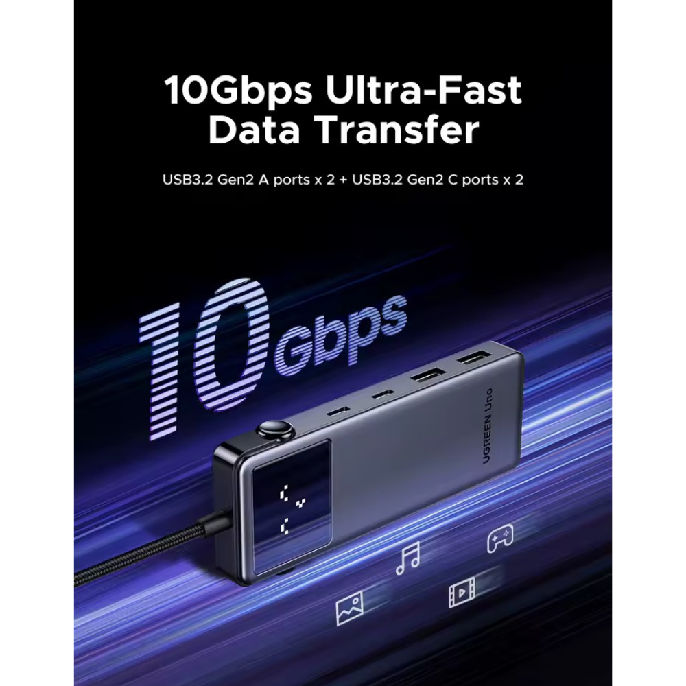 Hub USB-C 6 en 1 UNO lila Ugreen