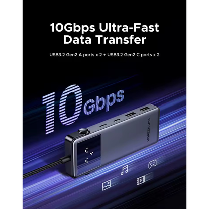 Hub USB-C 6 en 1 UNO lila Ugreen