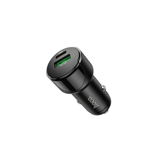 Cargador Auto PD 20w USB-C + USB Hoco