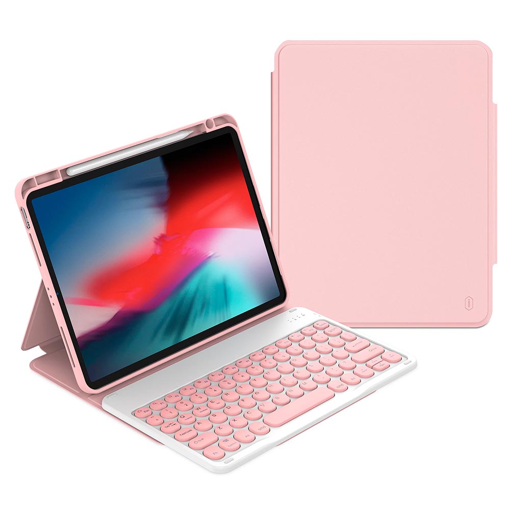 Funda con Teclado para iPad 10.2″ / 10.5″ rosado Inglés WIWU