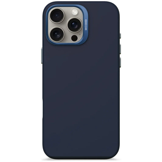Funda de silicona para iPhone 16 Pro con MagSafe Blue Print Decoded