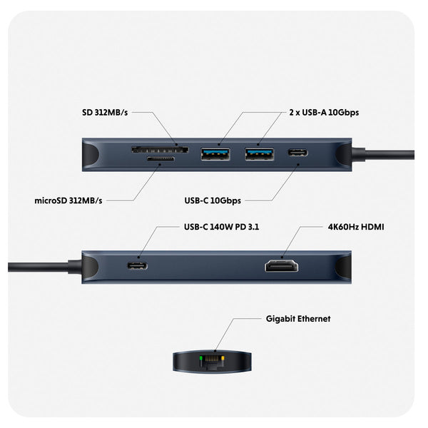 Hub USB-C 8 en 1 HyperDrive Next