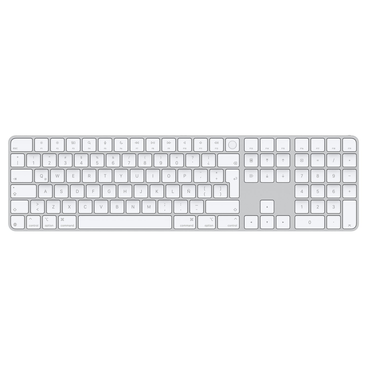 Magic Keyboard con Touch ID y teclado numérico para modelos de Mac con chip de Apple - Español (América Latina) - Teclas blancas