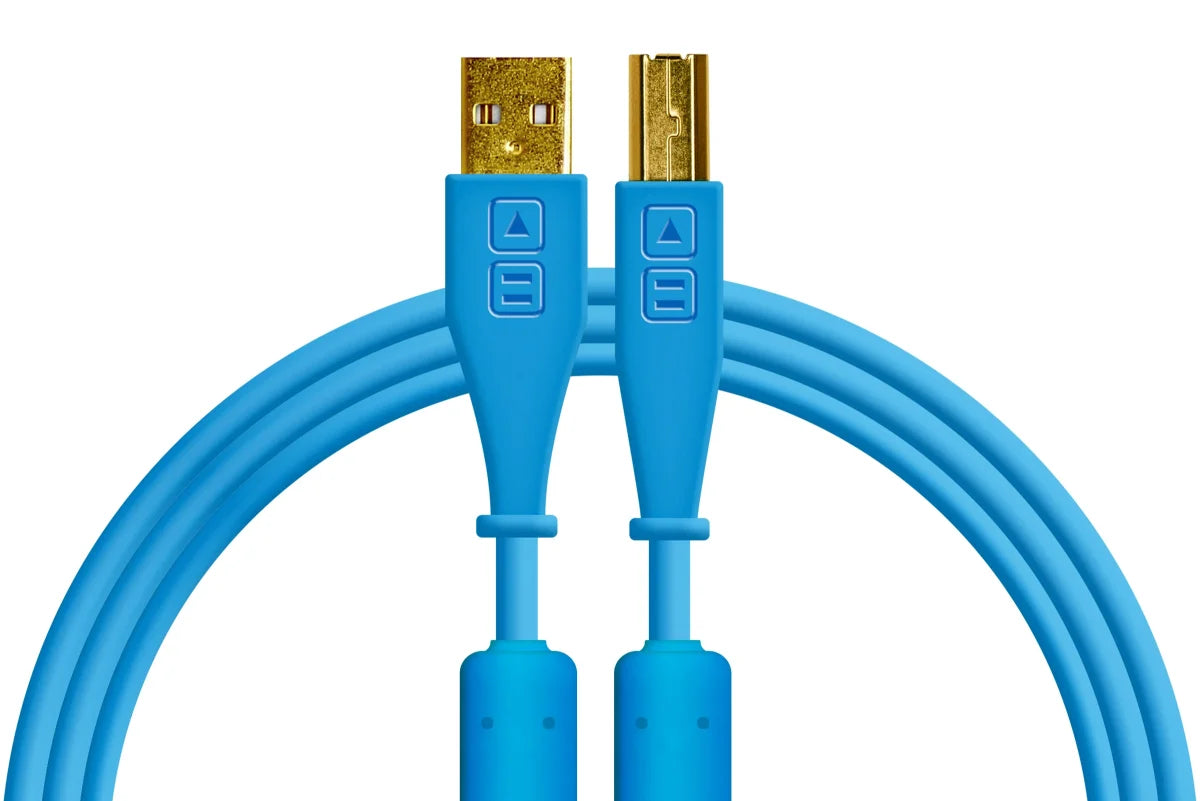 Cable USB-A a USB-B 1.5 Metros Celeste Chroma DJTechtools