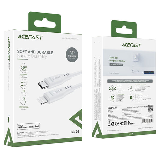 Cable USB-C a Lightning MFi 1.2 Metros AceFast