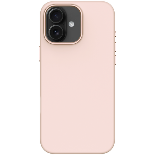 Funda de silicona para iPhone 16 con MagSafe Nature Rosado Pálido Comma