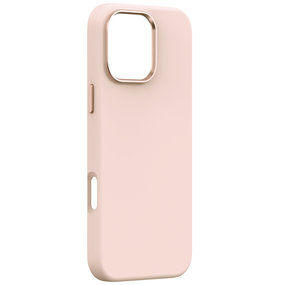 Funda de silicona para iPhone 16 con MagSafe Nature Rosado Pálido Comma